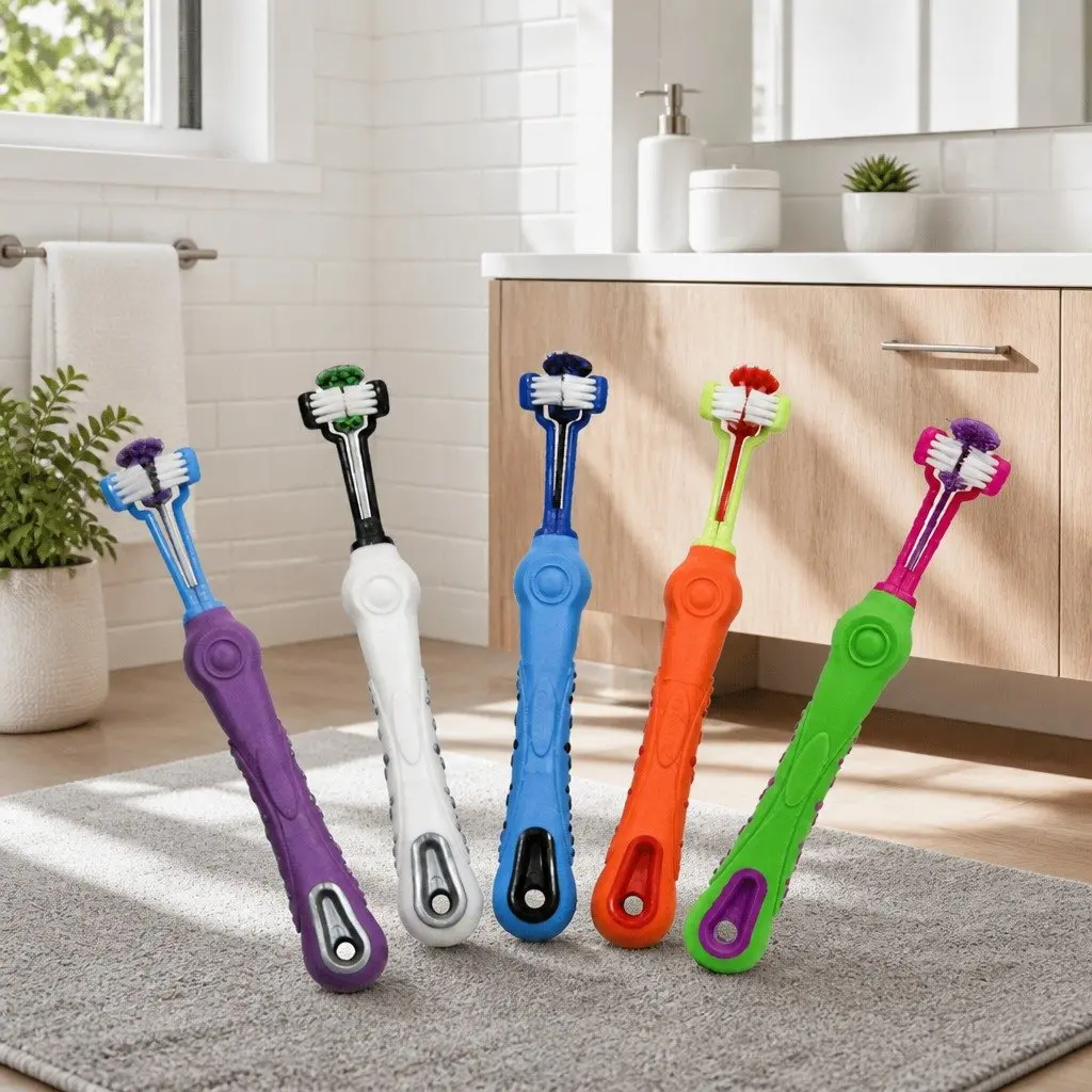 Three-Head Toothbrush