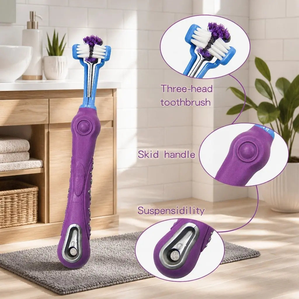 Three-Head Toothbrush