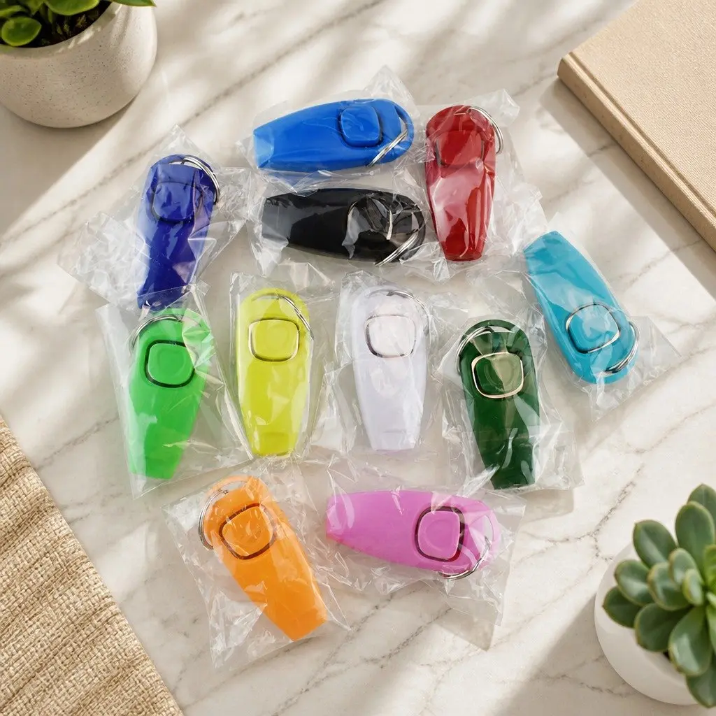 Dog Training Whistle Clicker Combo Two-in-One 7.5cm