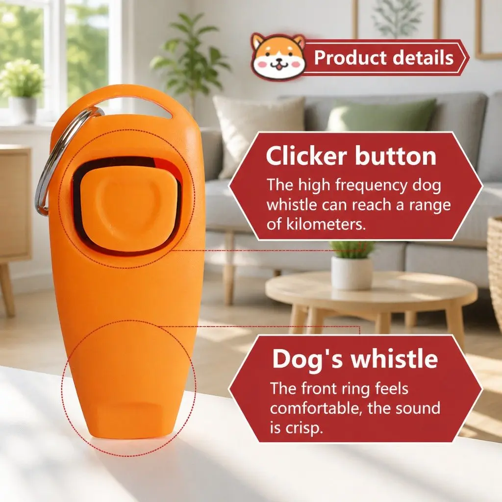 Dog Training Whistle Two-in-One Training Marker 7.5cm
