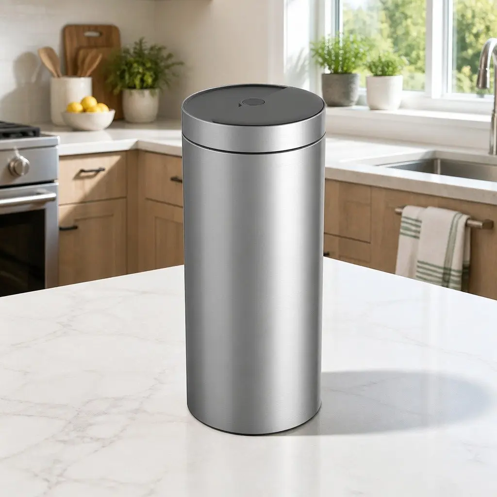 40L Touchless Stainless Steel Kitchen Trash Can Automatic Sensing Waste Bin