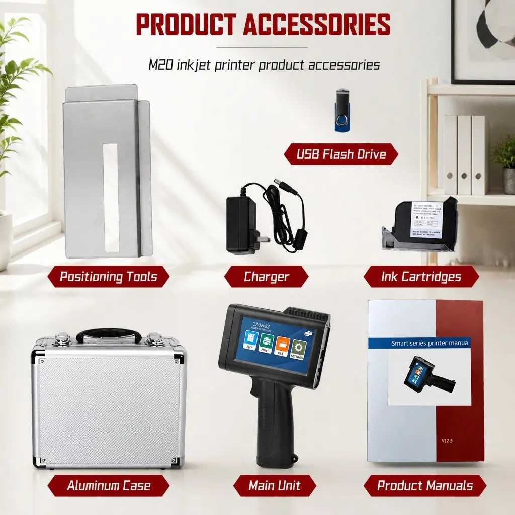 Portable Handheld Smart Date Coder Inkjet Printer Machine Large Font Coding