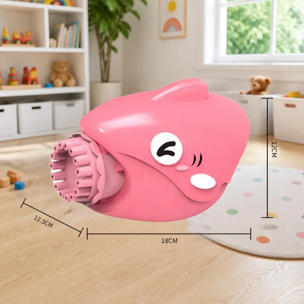 Bubble Gun Shark Machine 15-Hole Automatic Hand-Held Outdoor Toy for Kids