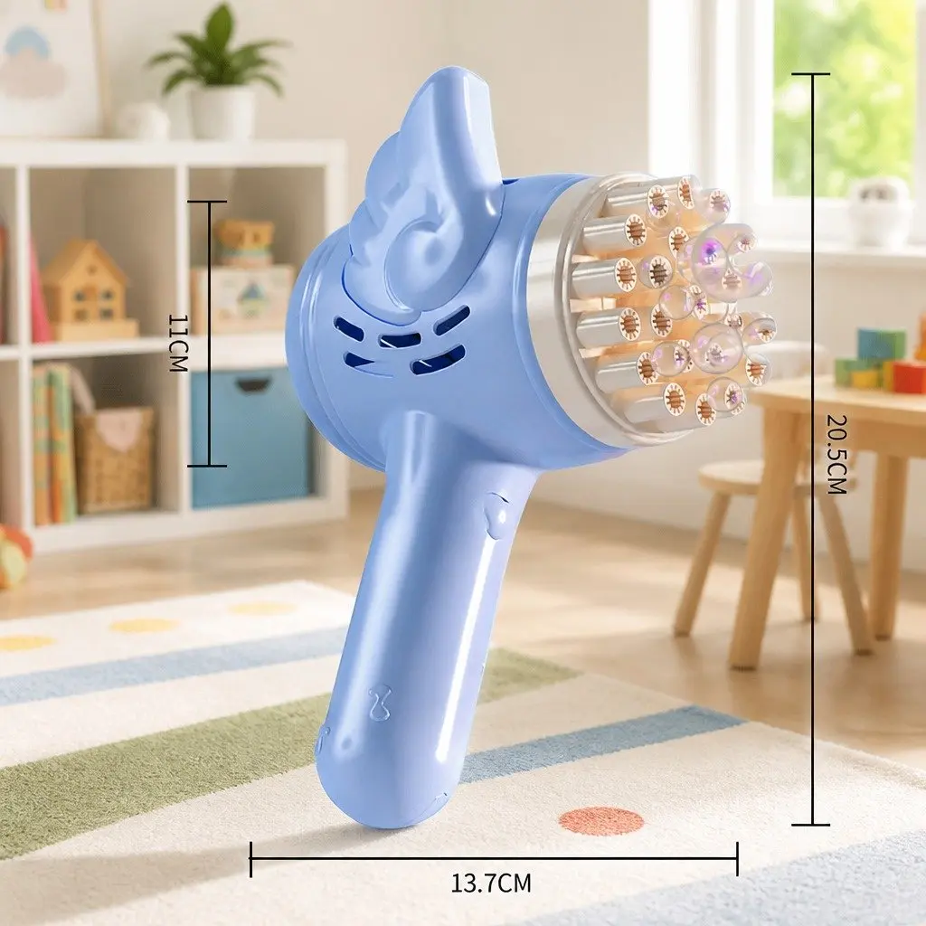 Electric Bubble Machine Gun 23-Hole Gatling Toy Kids Outdoor Indoor Bubble Maker
