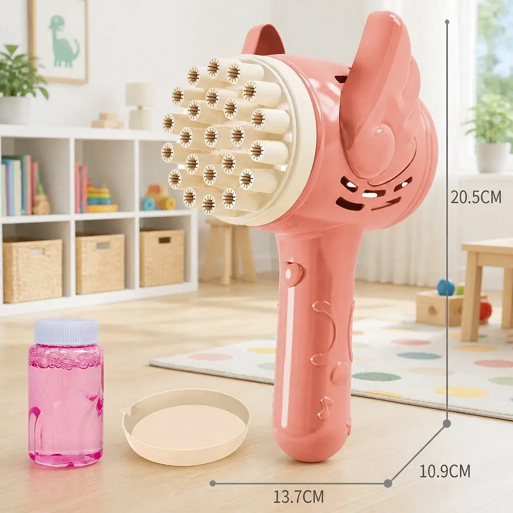 Electric Bubble Machine Gun 23-Hole Gatling Toy Kids Outdoor Indoor Bubble Maker