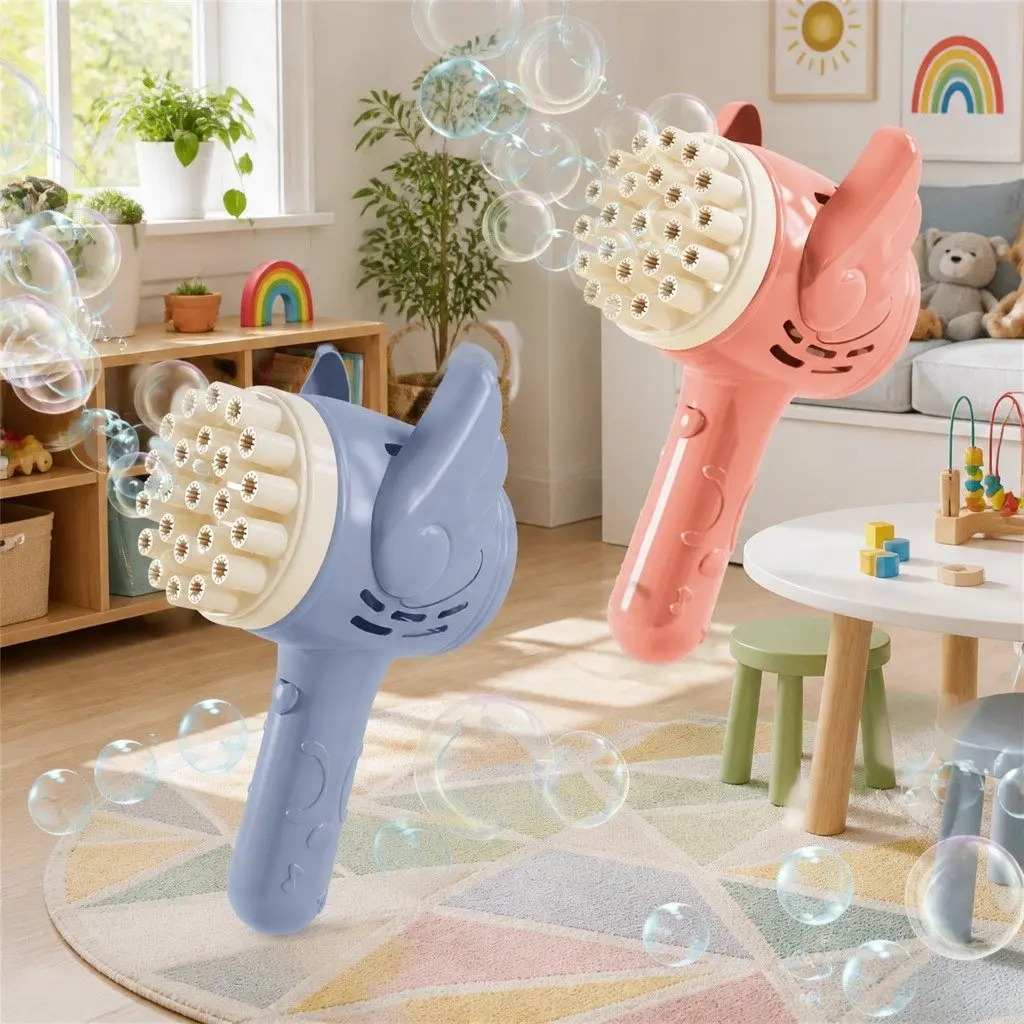 Electric Bubble Machine 23 Hole Toy Gun Gatling Bubble Maker for Kids Playing