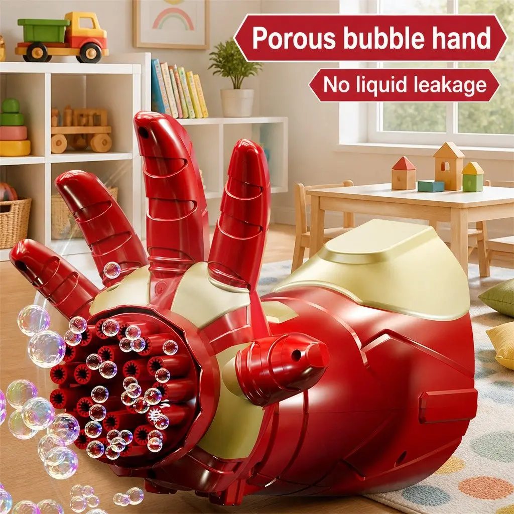 Automatic Bubble Gun Toy for Kids Porous Luminous Children Outdoor Play