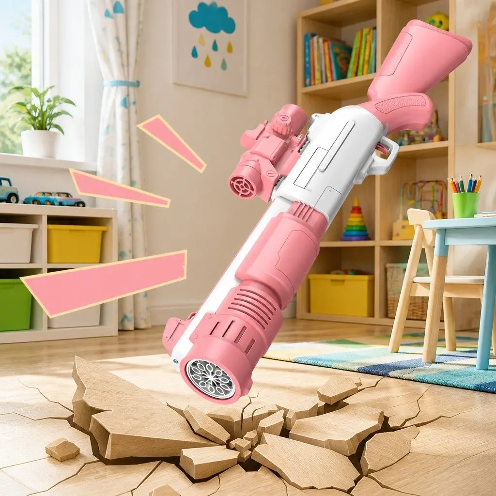 Automatic Bubble Machine Hand-Held Spray Gun Electric 10-Hole Toy