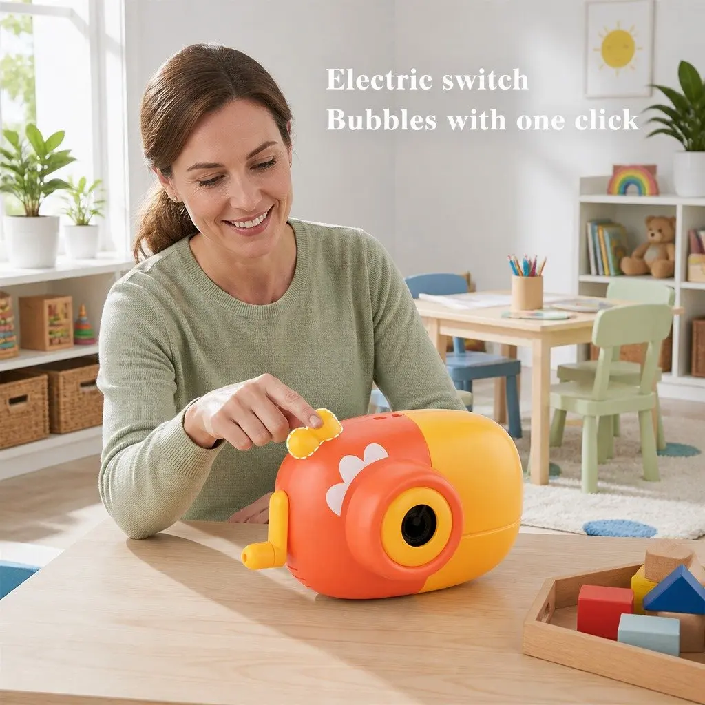 Electric Bubble Machine Handheld Toy Lightweight Portable ABS 16.3cm X 15.3cm X 9.3cm