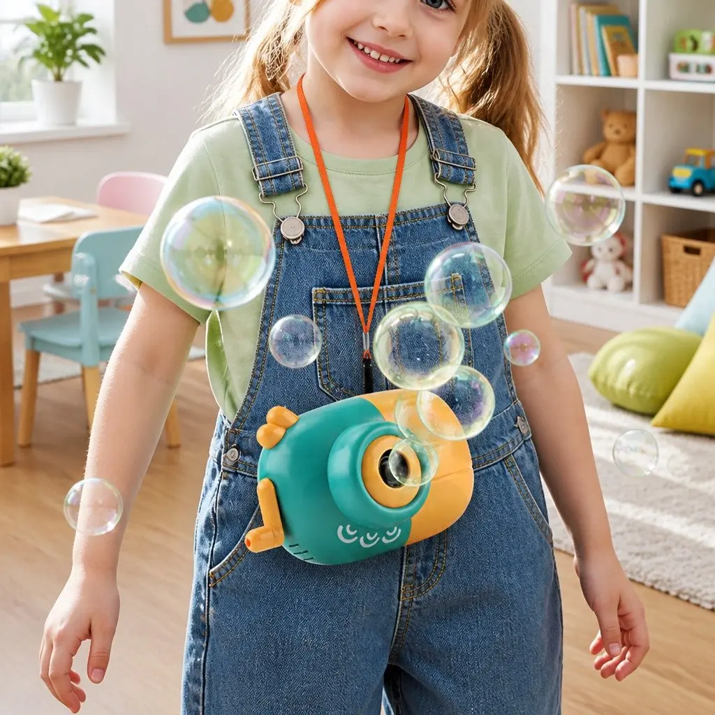 Electric Bubble Machine Handheld Toy Lightweight Portable ABS 16.3cm X 15.3cm X 9.3cm