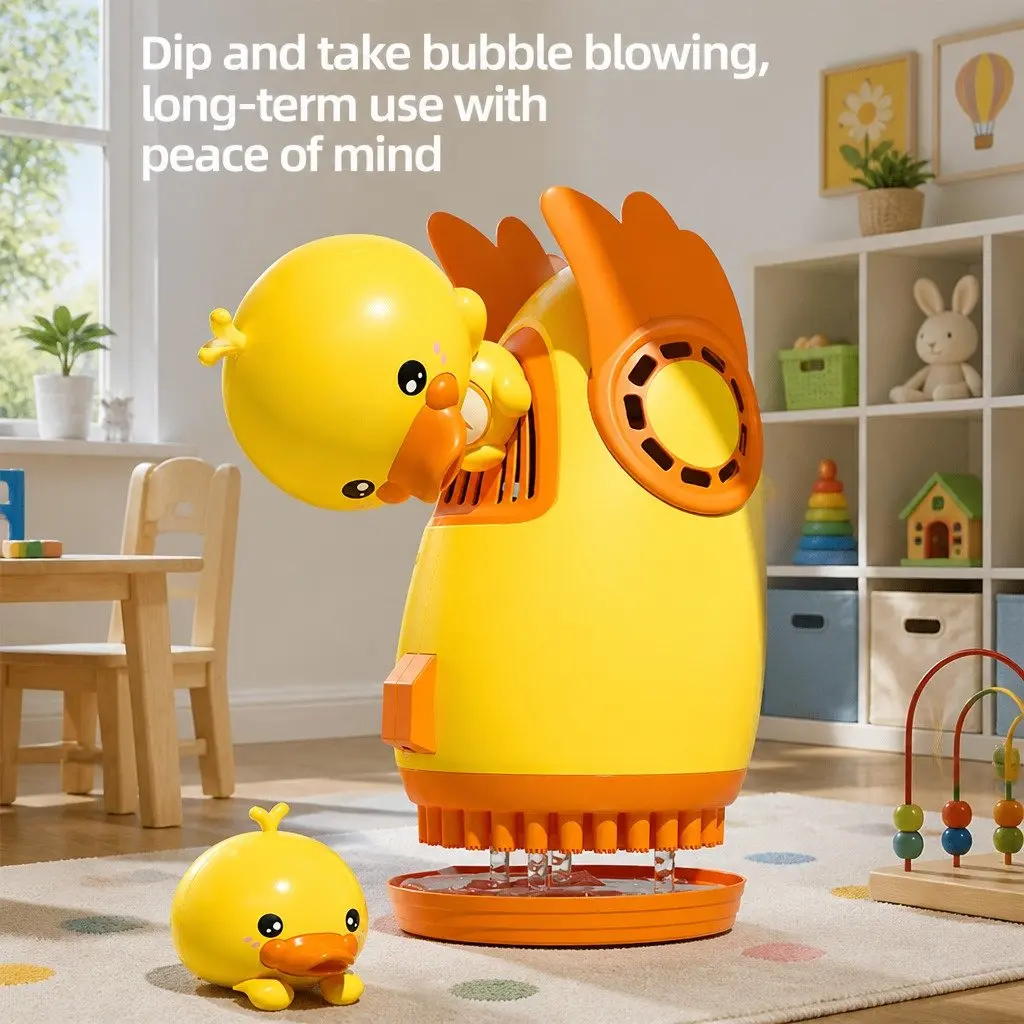 Automatic Bubble Gun Toy Outdoor Soap Machine Cartoon Design 69-Hole