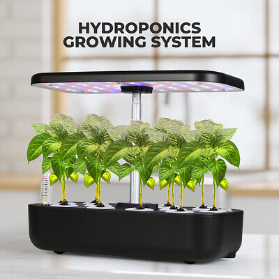 Hydroponics System Indoor Seed Germination Kit Intelligent Growing Light 12 Pots
