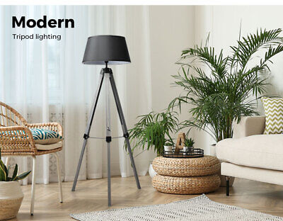 Emitto Floor Lamp Morden Reading Light Adjustable Tripod Stand Removable Shade