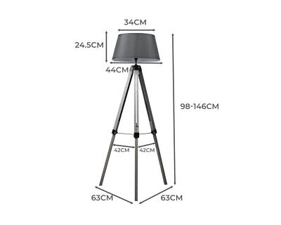 Emitto Floor Lamp Morden Reading Light Adjustable Tripod Stand Removable Shade