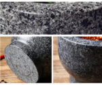 Toque Granite Mortar and Pestle Unpolished Solid Granite Spice Grinder Tool 18cm