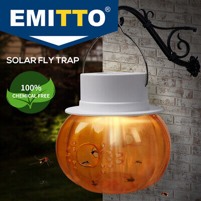 Emitto Fly Trap Repellent Solar Light Indoor Outdoor Garden Home Chemical Free