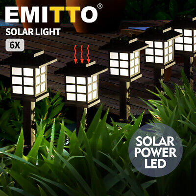 Emitto 6x LED Solar Power Garden Landscape Path Lawn Lights Yard Lamp Outdoor